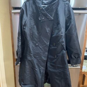 Black mod black wind jacket with belt